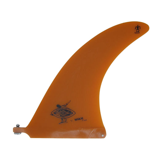 The Lango 9" Single Fin - Orange - Makai Fins