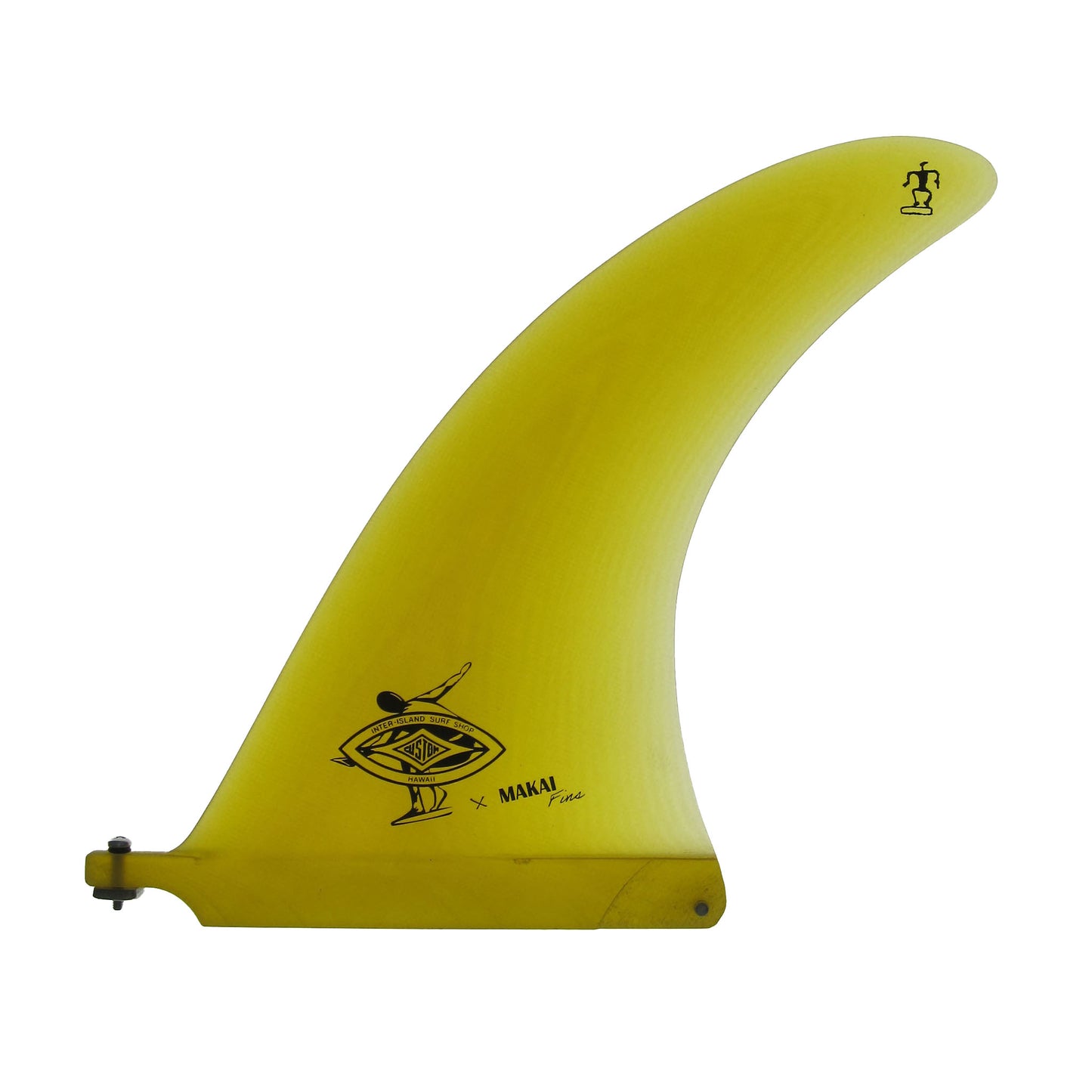 The Lango 9" Single Fin - Yellow - Makai Fins