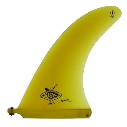 Hang Loose 10" Single Fin - Yellow - Makai Fins